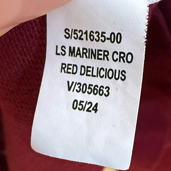 GAP Burgundy Cropped Rugby Polo Shirt White Collar Preppy Fall Top Small - Picture 9 of 9